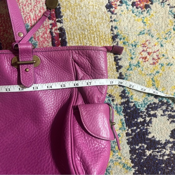 Levenger Purple Leather Women's Bag - Picture 6 of 14